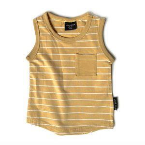 LITTLE BIPSY STRIPE POCKET TANK - SUNNY DAY